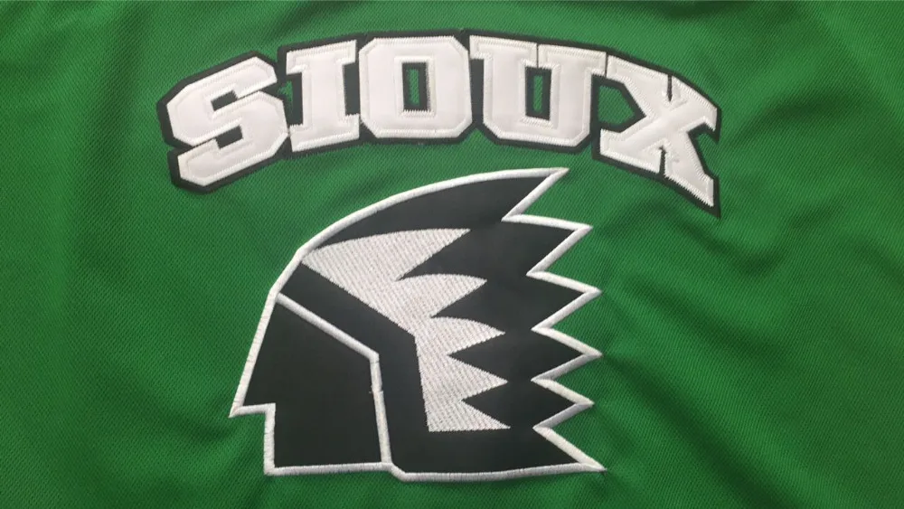 

#8 Mike Commodore North Dakota Fighting Sioux Ice Hockey Jersey Mens Embroidery Stitched Customize any number and name Jerseys