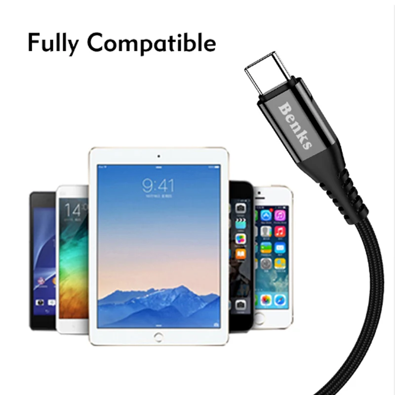 Кабель Benks 5A USB Type C для быстрой зарядки Samsung S10 S9 Huawei P30 P20 Pro шнур Xiaomi 9 Oneplus 7|Кабели