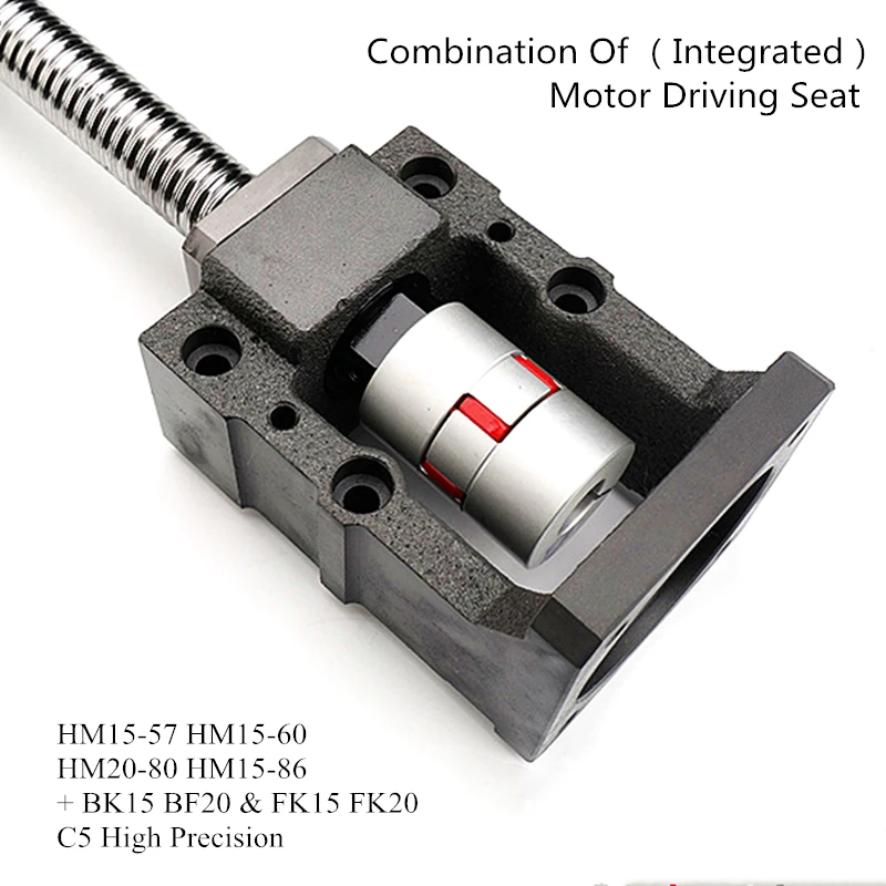 Шаговый винт шаговый сервопривод сиденье двигателя 15 мм 20 кронштейн Nema connect комбинированный SFU2005 2510 3205 3210 концевой вал монтажный Модуль ЧПУ
