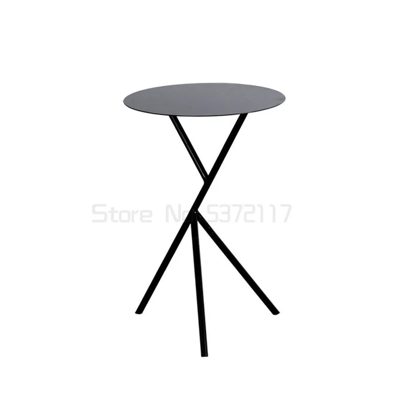 

Nordic simple modern creative iron tea table living room sofa corner golden round table