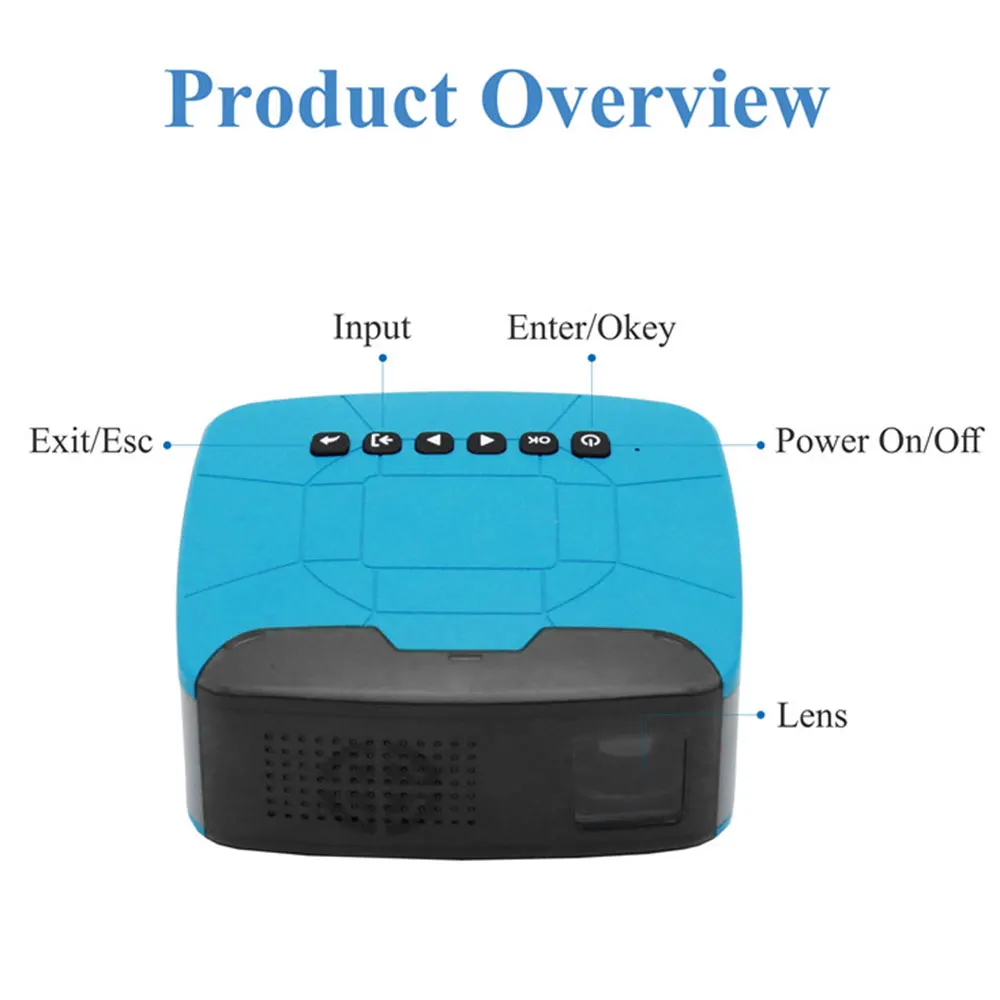 NEW U20 mini Projectors USB HDMI AV Video Portable Projector home theater movie projector easy use for Home Cinema |
