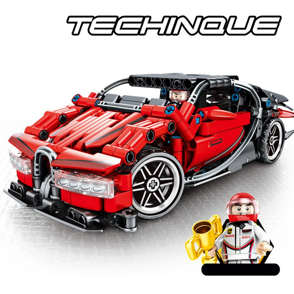 

New Car Series Pull Back Racing Car Set Building Blocks Micro-building Block Toy Puzzle Diamond Bricks Boy Gift