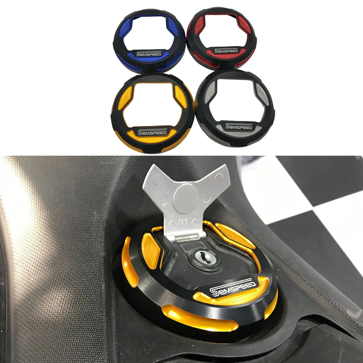 SEMSPEED CNC мотоцикл NMAX155 NMAX150 125 2015 2019 2018 крышка топливного ключа зажигания Крышка