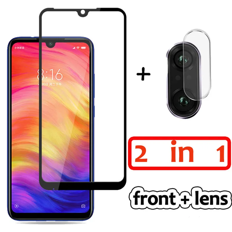 2 в 1 Xiaomi Redmi Note 7 7A Glass закаленное стекло для Камера защитное линза редми ноут