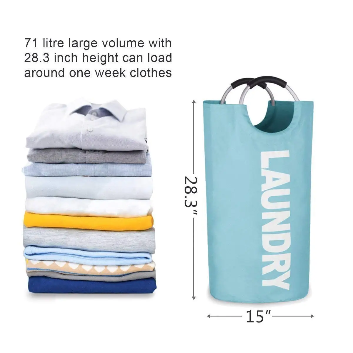 Большая корзина для хранения белья складная прачечной сумка одежды органайзер