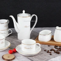 coffee cup set european style 15 ceramic coffee and saucer pot english afternoon tea black