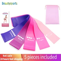 yoga pilates rubber resistance bands fitness gum elastic mini loop therapy band sport workout stretch training