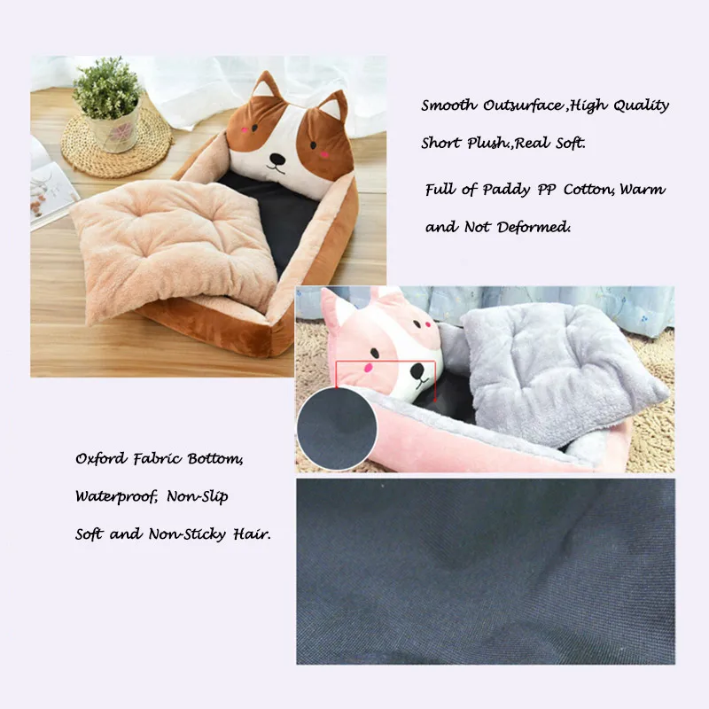

Cute Pet Dog Bed Mats Animal Cartoon Shaped for Large Dogs Pet Sofa Kennels Cat House Dog Pad Teddy Mats Big Blanket Supplies