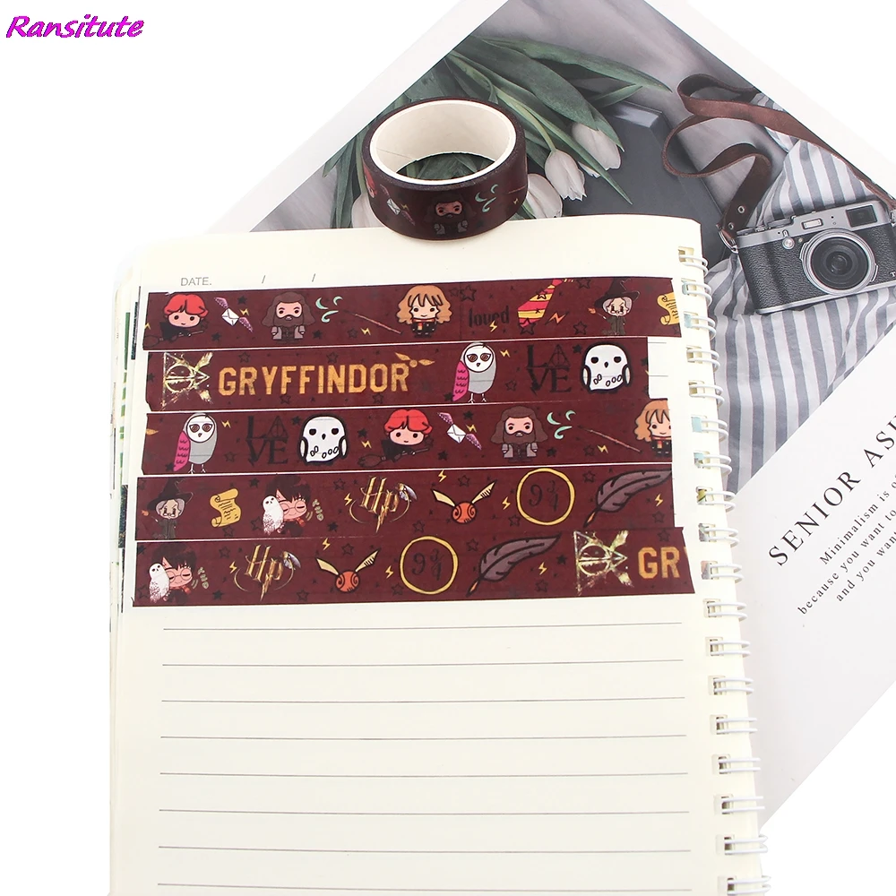 

Ransitute R1437 Wizard Student Owl Washi Tapes Life Stationery Decorative Adhesive Scrapbooking DIY Paper Office Stickers