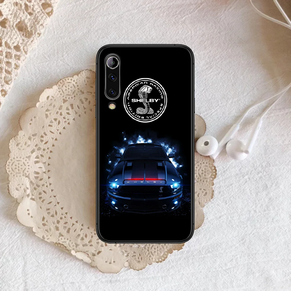 

Sports car shelby Phone case For Xiaomi Mi note 10 A3 9 MAX 3 A2 8 9 Lite Pro ultra black Funda Luxury Waterproof Pretty Coque