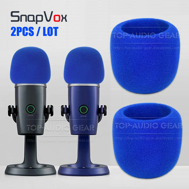2 шт./Лот губчатый фильтр для микрофона на ветровое стекло синего цвета