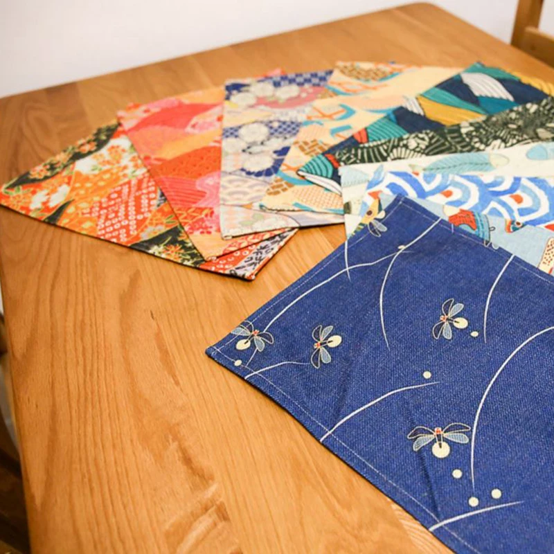 

Японский коврик ручной работы для чайной церемонии из хлопка и льна