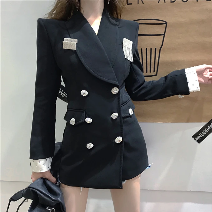 Женский Высокое качество новейшая мода дизайнер модный блейзер для женщин