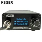 KSGER STM32 V3.1S T12 паяльная станция OLED Сделай Сам алюминиевый сплав FX9501 ручка электрические инструменты держатель авто-сна T12 железные наконечники