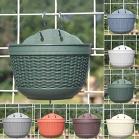 creative semicircular resin imitation rattan wall hanging home flower plant pot plant care soil accessories baskets pots