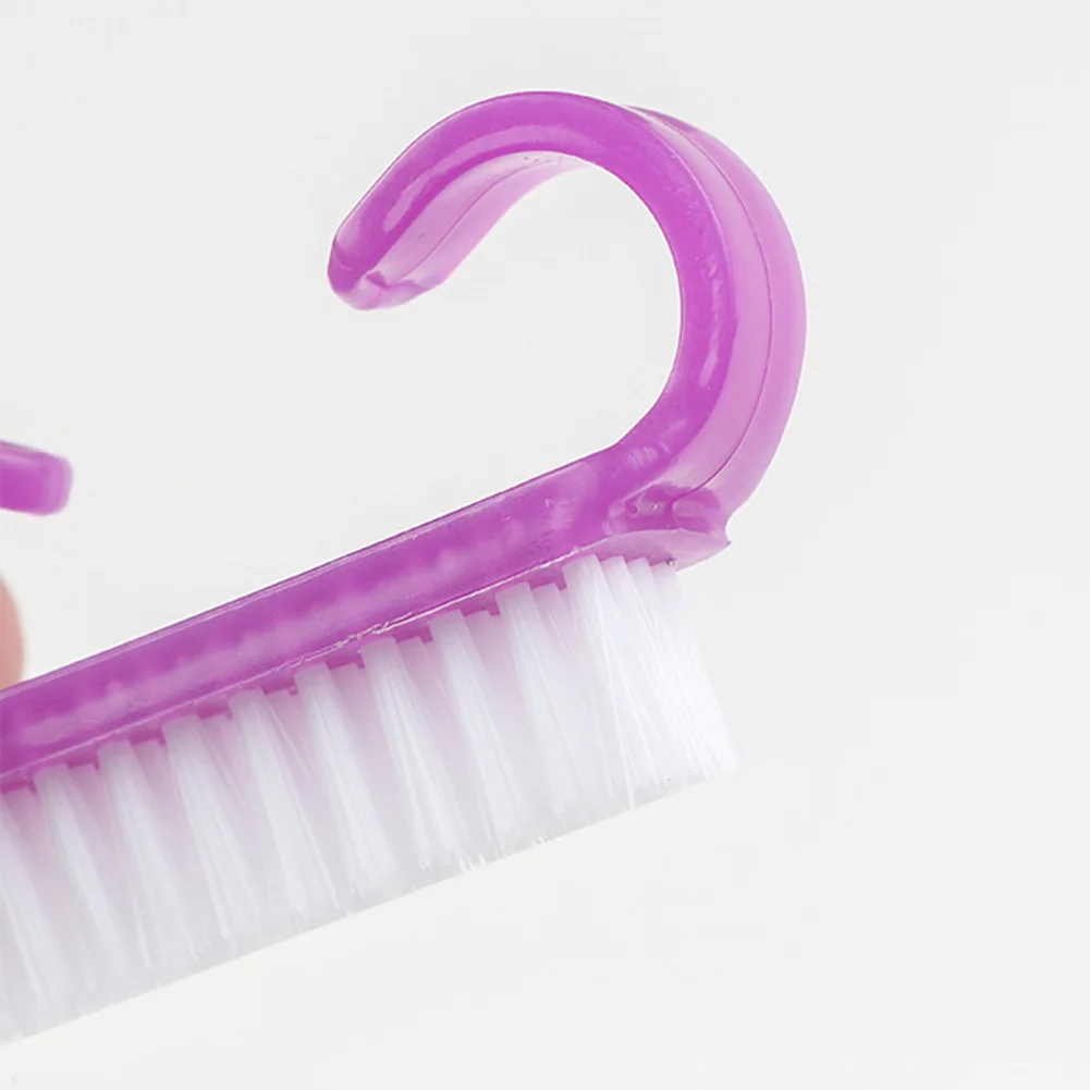 Маленькая пластиковая щетка для очистки от пыли в форме рога инструмент маникюра