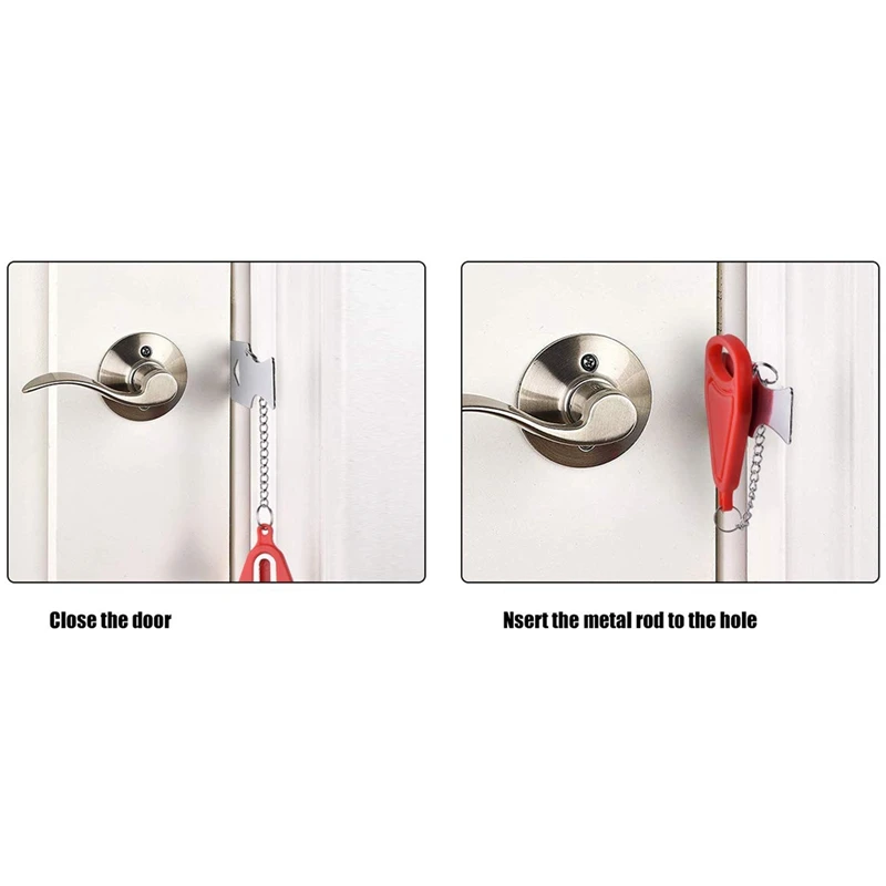 Portable Door Lock Travel Security Device Leaving Home Without Loss Additional Safety From Inside Used for School | Безопасность и