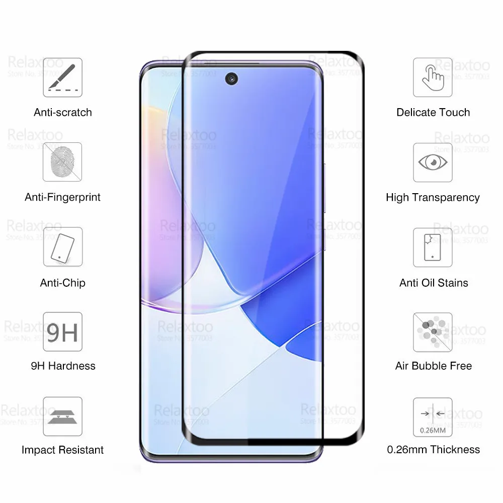 camera protective glass for huawei nova 9 tempered glass huawey hauwei nova9 9d curved screen protector armor safety phone film free global shipping