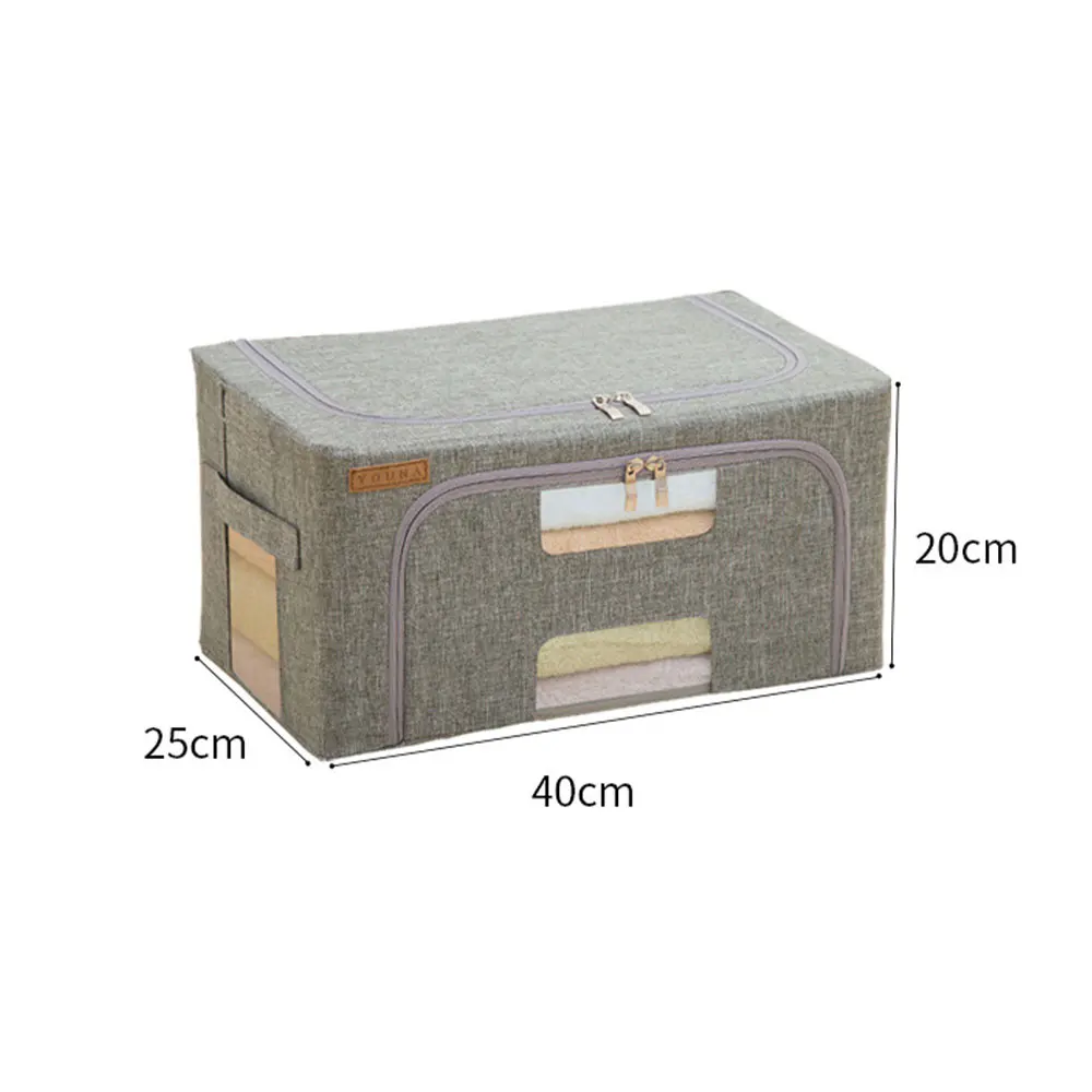 

20L Waterproof Oxford Cloth Home Storage Box New Steel Frame Clothing Quilt Storage Box Collapsible Large Capacity Storage Box