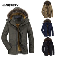henchiry high quality mannen parka winter nieuwe mode mannen militaire winddicht multi pocket outdoor sport casual jassen jacket