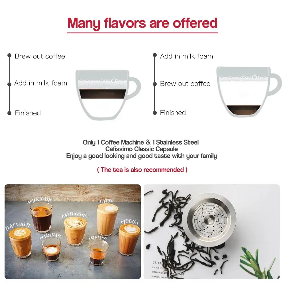 ICafilas многоразовые Tchibo cafessimo классические кофейные капсулы Pod кофейные фильтры для многократного использования для Caffitaly K-fee машина
