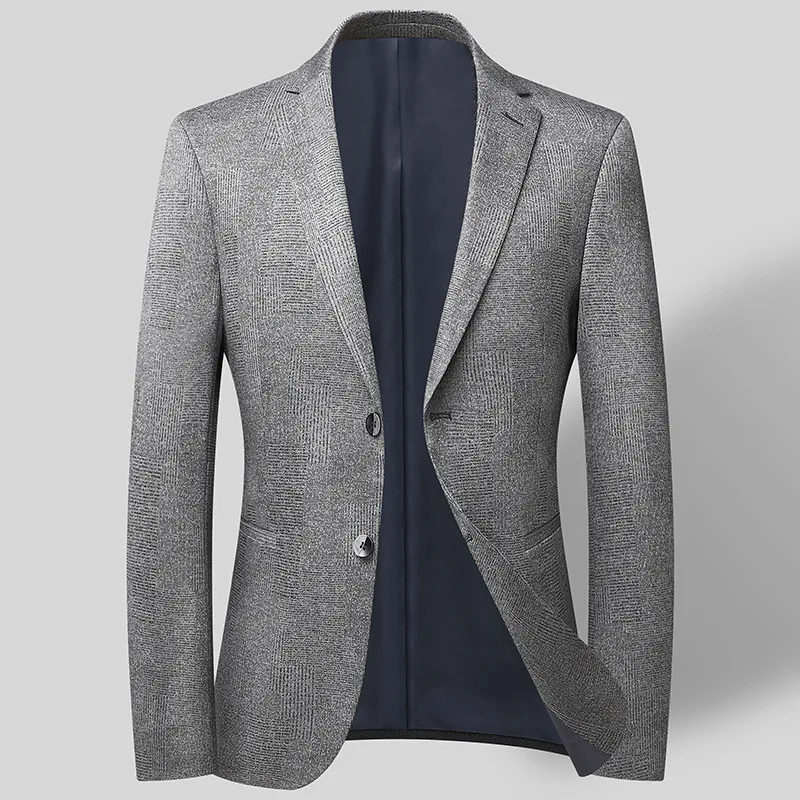 

Minglu Spring Male Blazer Luxury Single Breasted Business Casual Blazer Men Fashion Slim Fit Prom Blazers Man Plus Size 4xl