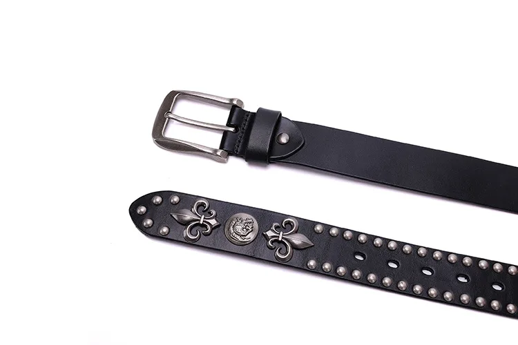 Ремень мужской с металлическими заклепками | Аксессуары для одежды