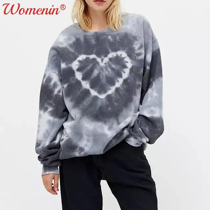 

Женский флисовый свитшот с длинным рукавом, круглым вырезом и принтом «Love»