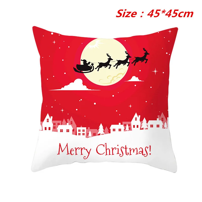 

Christmas Ornaments Happy New Year 2022 Merry Christmas Decorations for Home Navidad Natal Home Decor Cushion Cover 45x45cm.