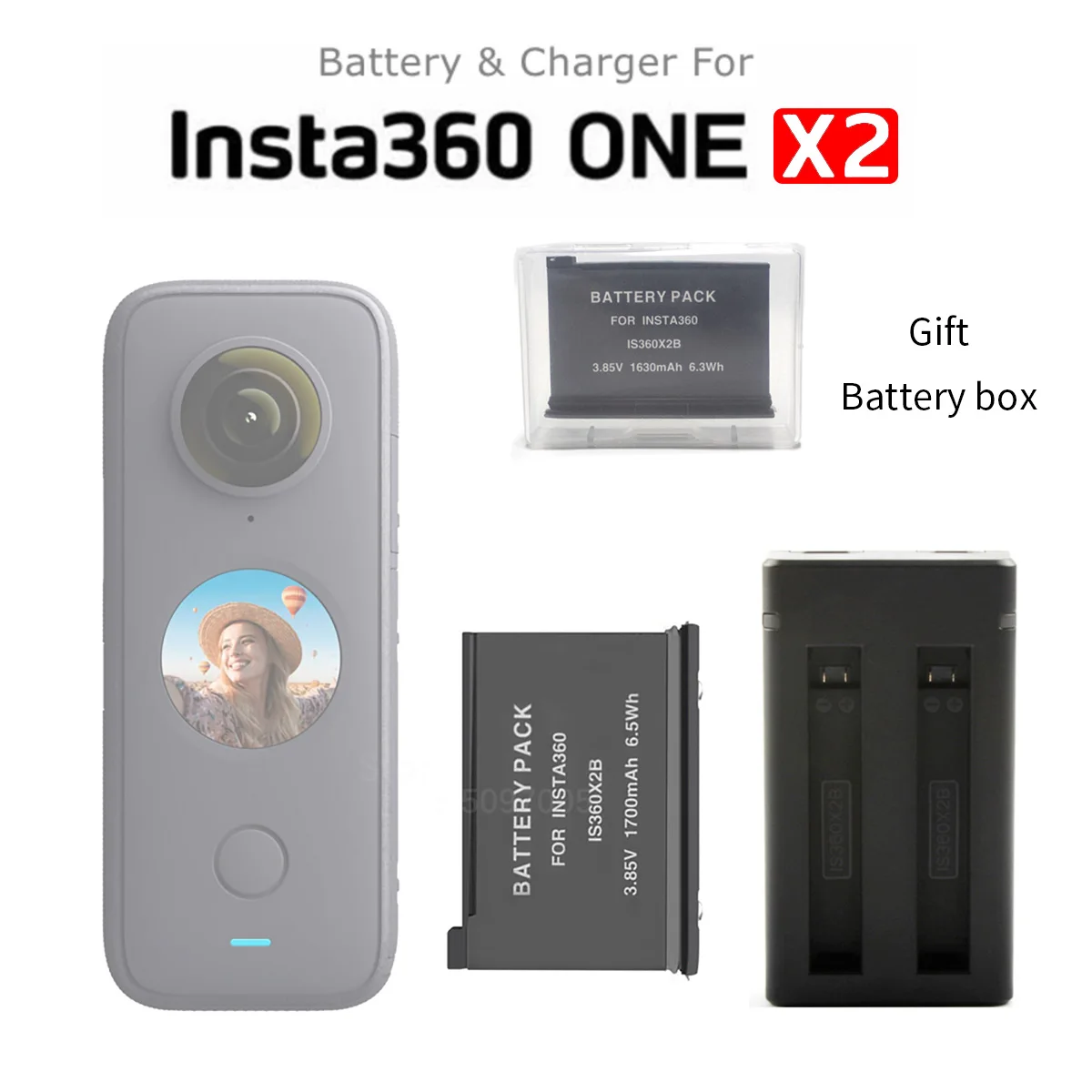 

In Stock! Insta360 One X2 Battery 1700mAh Universal 3 Batteries Charger Hub for Insta 360 One X 2 Action Camera Accessories