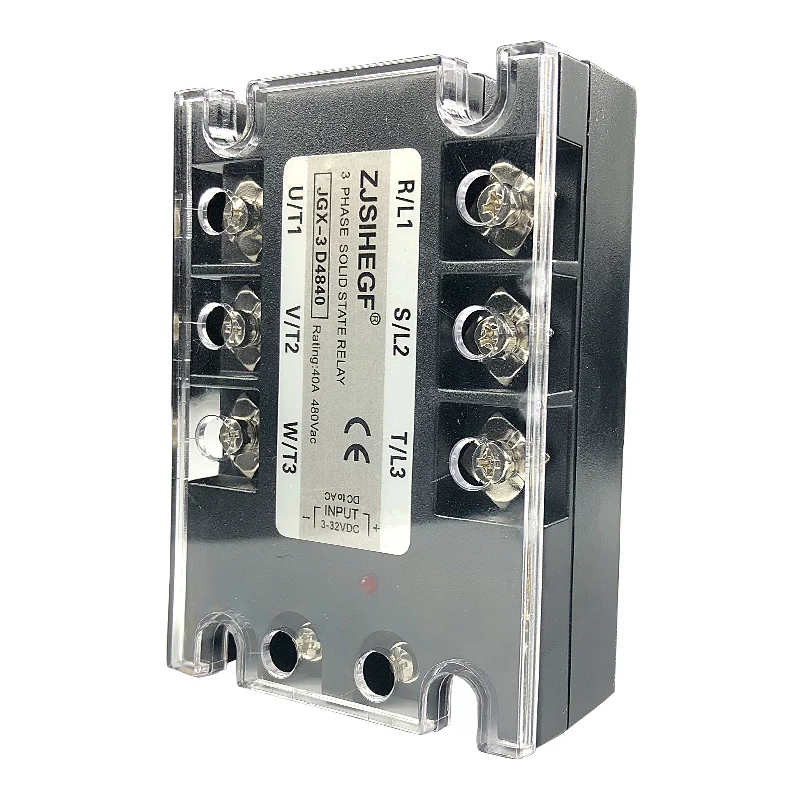 Трехфазное полупроводниковое реле 60DA/AA 3-32VDC/70-280VAC твердотельные Output24-480VAC для