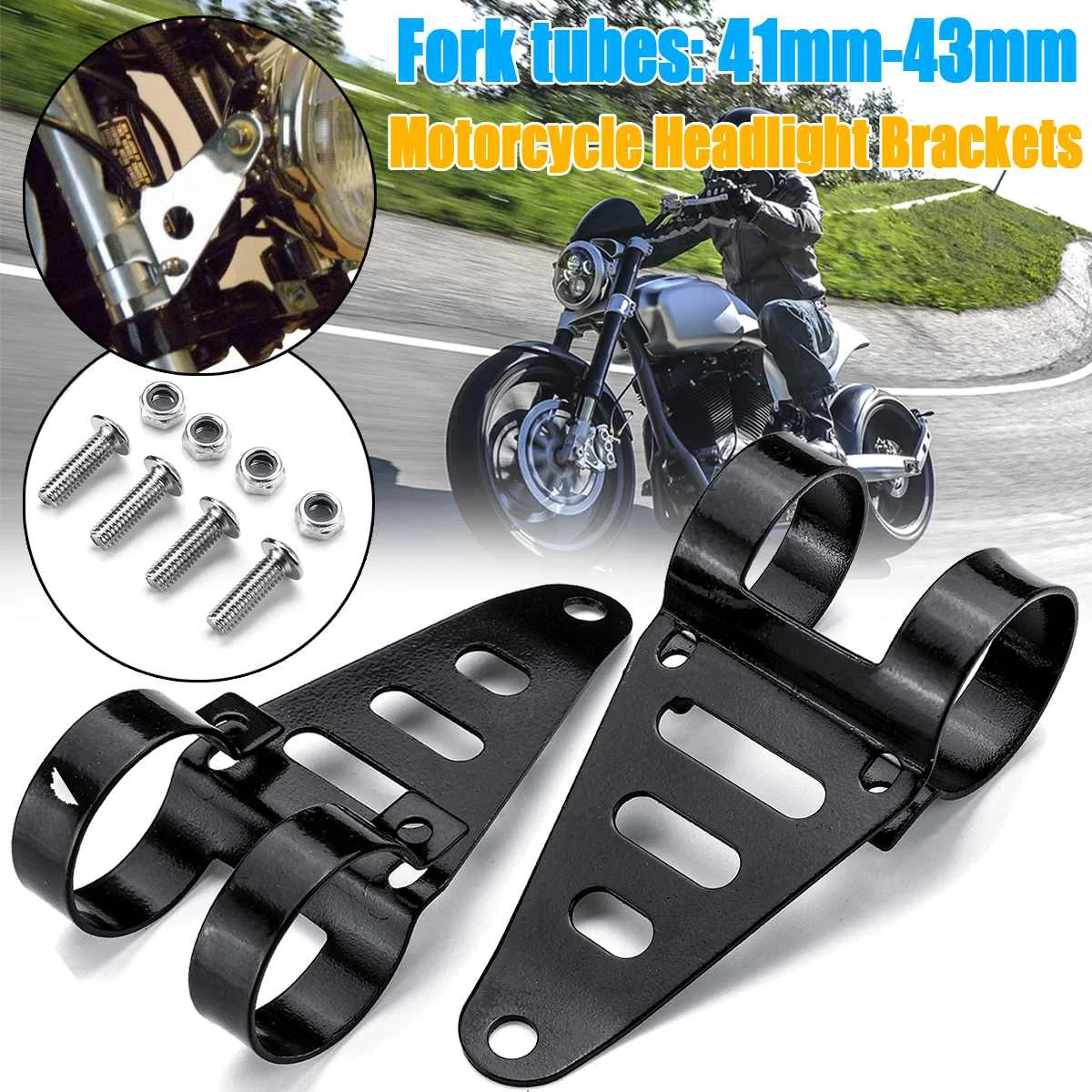 Универсальные кронштейны для фар мотоцикла 41 43 мм вилка трубка крепление