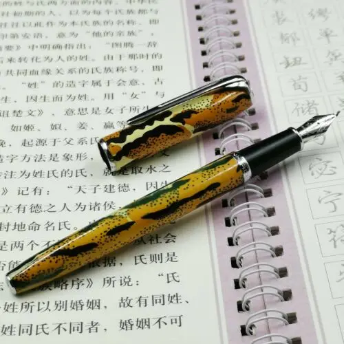 Leopard Bobby launch Jinhao 996 авторучка Fude Nib конвертер ручка, канцелярские принадлежности для офиса школьные принадлежности penna stilografica - Цвет: Leopard