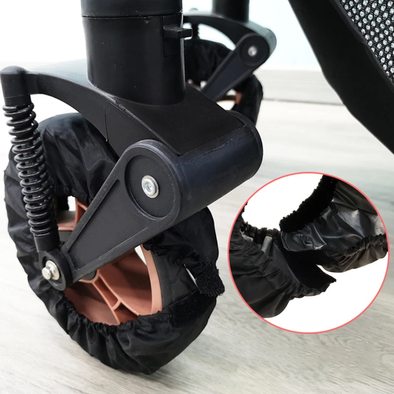 Funda para cochecito de beb&eacute; antisuciedad, Protector de rueda, a prueba de polvo, tela Oxford, accesorios para cochecito de beb&eacute;-0