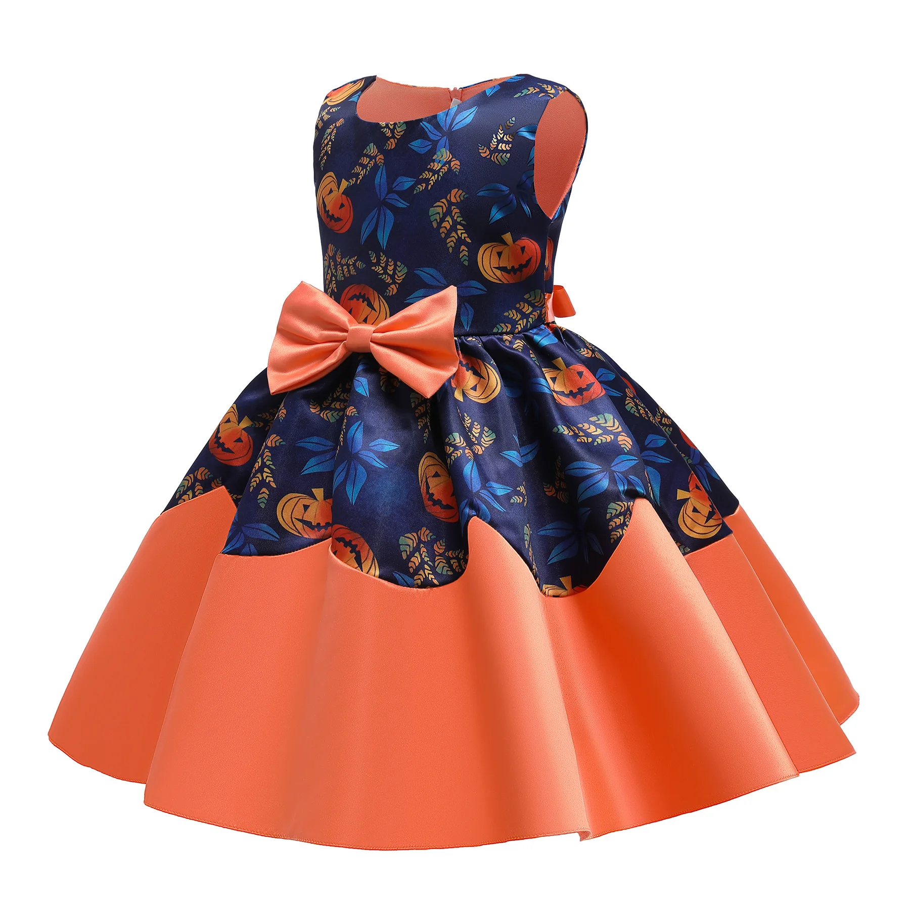 

Halloween Children Costume Pumpkin Pattern Girl Dress Children Clothes Kids Dress for Halloween Girl Baby Festival Vestido 2-10T