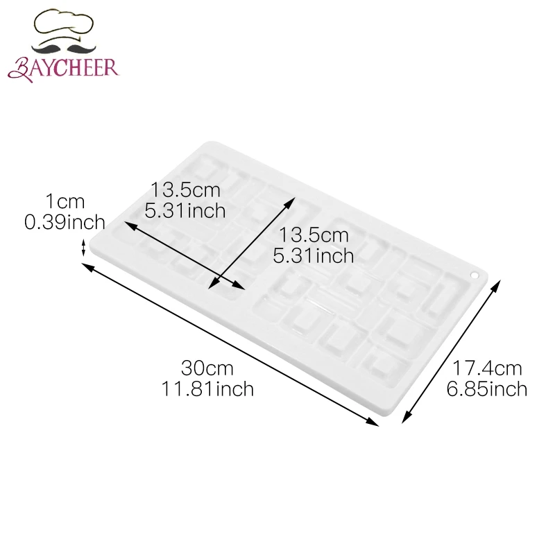 Силиконовая форма для торта квадратная неправильной формы Мусса домашней