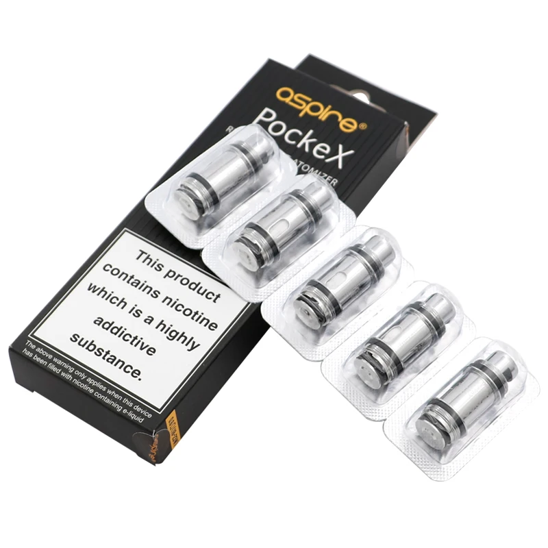 5 шт. Aspire PockeX катушки 0.6ohm замена головки распылителя электронная сигарета