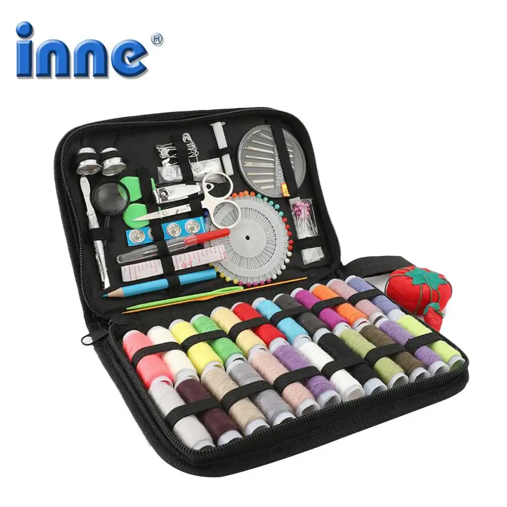 

Набор для шитья, аксессуары, инструменты для стежка, сделай сам, многофункциональный, включает в себя ножницы, игла, линейка, катушки для рук...