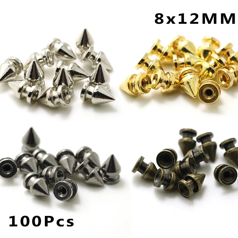 Заклепки в форме пули 8 х12 мм 100 комплектов|Заклепки для одежды| |