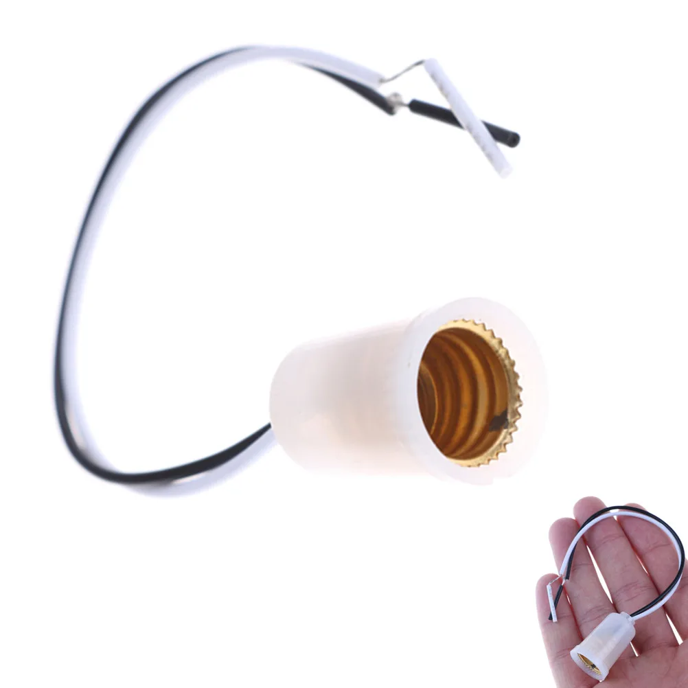 

Plastic Lamp Socket With Wire LED Light Bulb Lamp Holder Converter Adapter BS Material E12 Lamp Base Holder