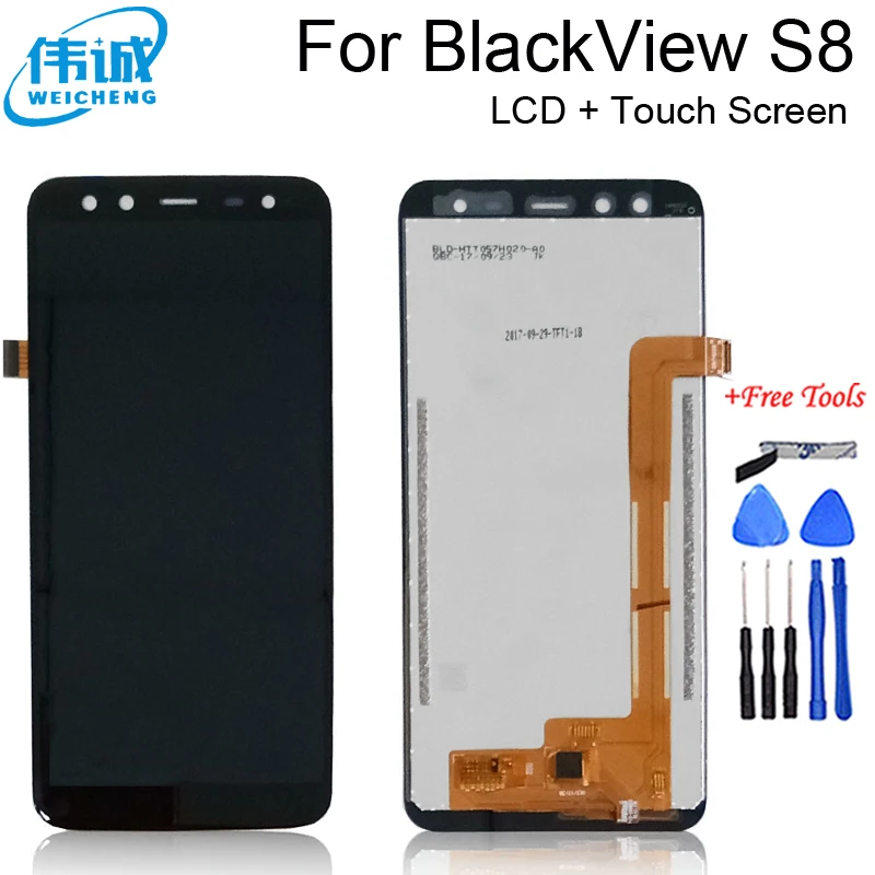 ЖК-экран WEICHENG Для 5 7 дюймового BlackView S8 ЖК-дисплей + сенсорный экран ЖК-дигитайзер