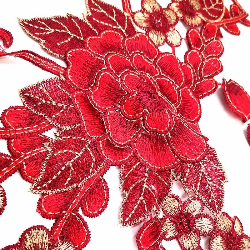 

1Pcs Pretty Water-soluble Lace Brooch Woven Embroidery Collar Flower Applique Hollow Collar DIY Craft Neckline Sewing Accessory