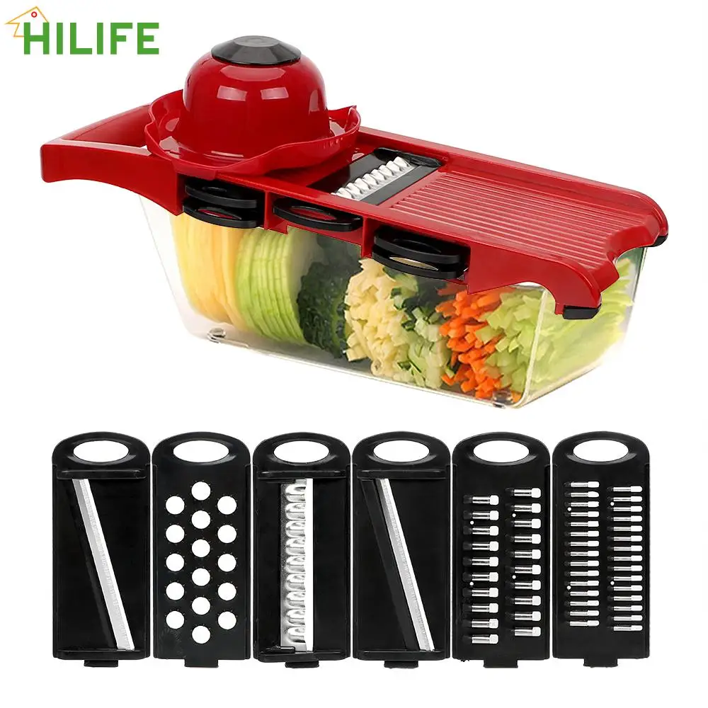 HILIFE овощей овощерезка Сменные кассеты-6 шт. кухонный инвентарь для тонкой нарезки