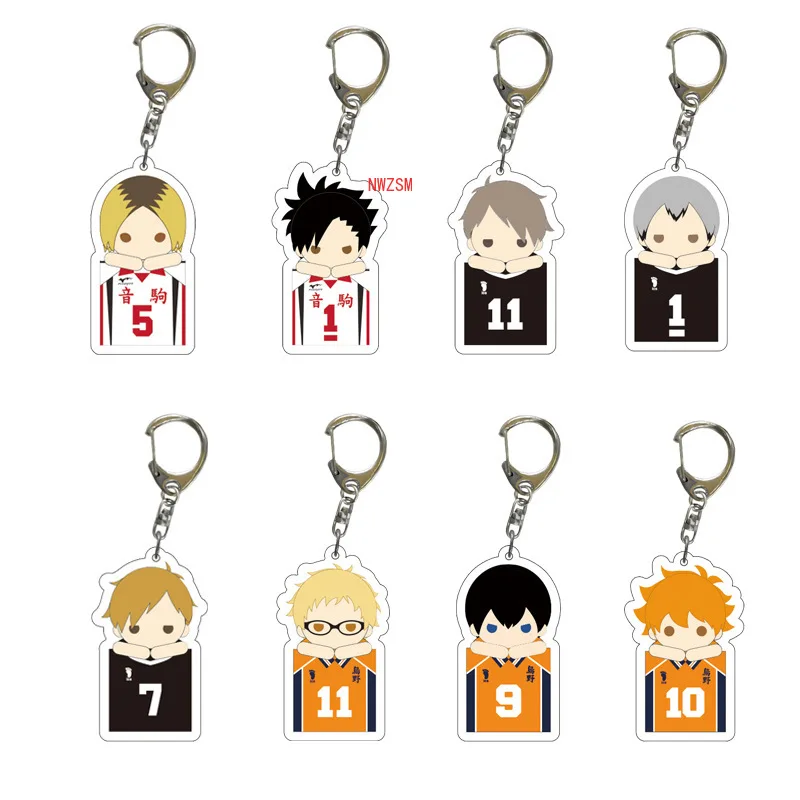 

Haikyuu!! Hinata Shoyo Kageyama Tobio Sugawara Koushi Acrylic Figure keychain Keyring Decoration Collection Model Toy Cosplay