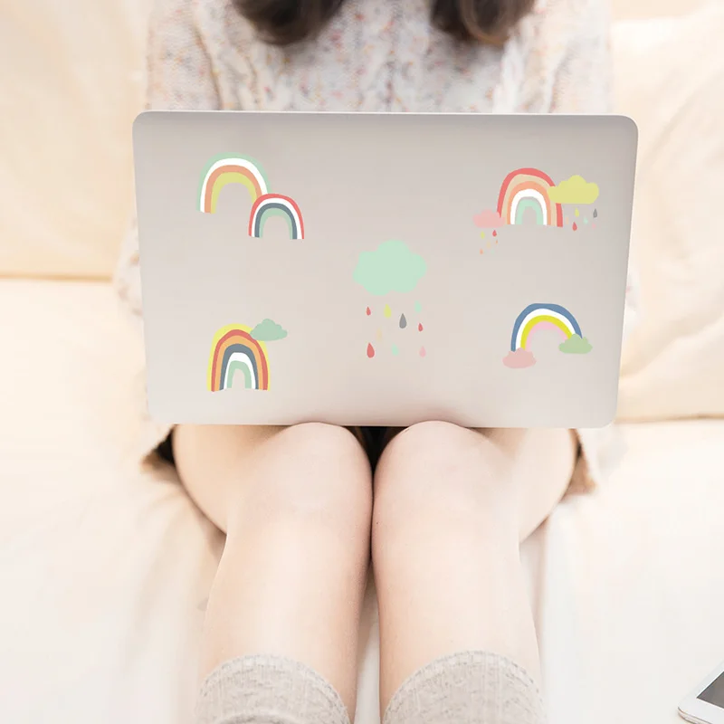 Съемные настенные наклейки на холодильник многофункциональная Радужная