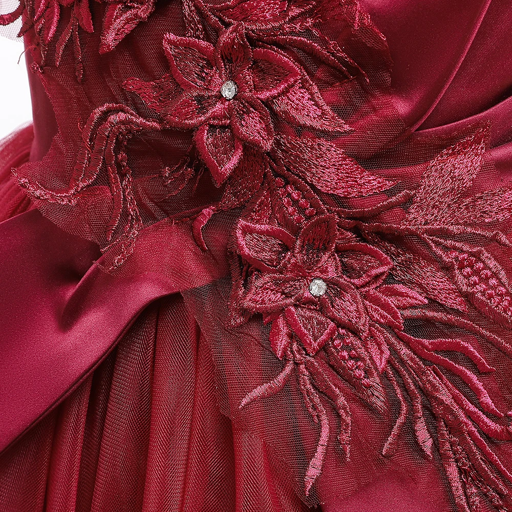 Рождественское кружевное платье-пачка с цветами для маленькой девочки детское