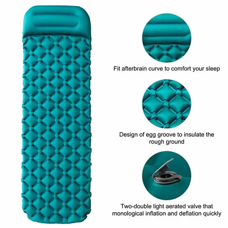 melhor Almofada De Dormir Ao Ar Livre Leve Esteira De Dormir Compacta Com Travesseiro Confortável Para Acampamento Outing Caminhadas Mochila Escalada