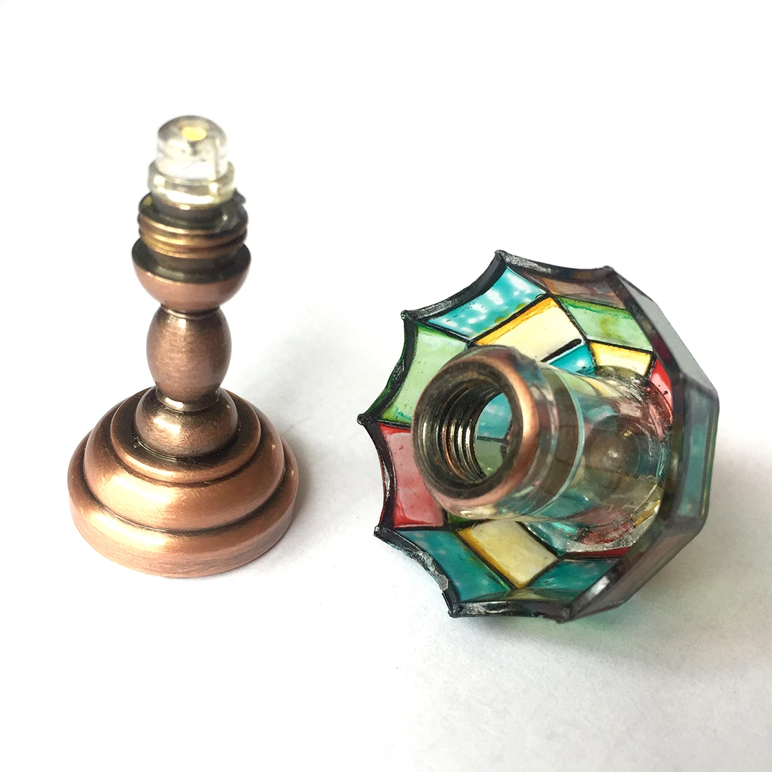 1:12 Кукольный Миниатюрный светодиодный настольный светильник Батарея работает