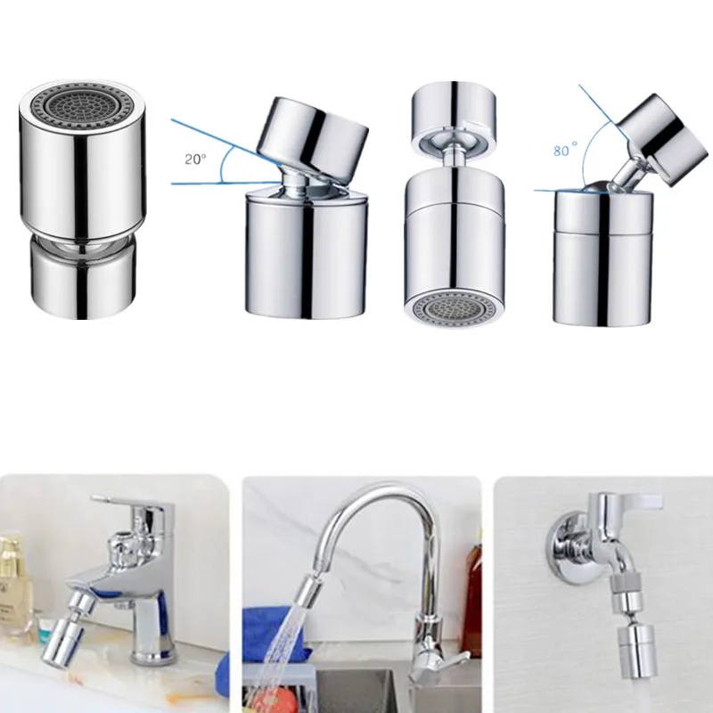 

360°Rotatable Universal Prevent Splash Filter Faucet Sprayer Head Flexible Faucets Sprayer Bathroom Kitchen Tap Extender Adapter