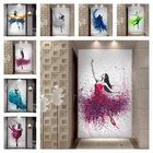 Картина на холсте, абстрактная картина, элегантная Танцующая балерина, балерина, большая Настенная картина для спальни, украшение для дома